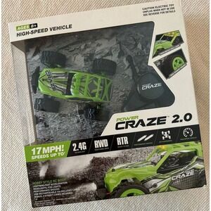 Power Craze 2.0 Mini RC Car with Remote Control - Green